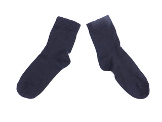 black socks on a white background