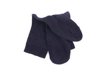 black socks on a white background