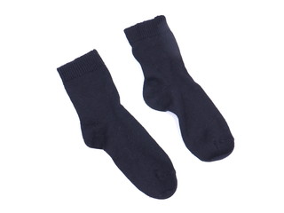black socks on a white background
