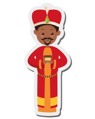 flat design balthazar magi icon vector illustration