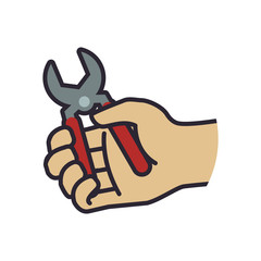 pliers tool repair construction industrial icon. Isolated and flat illustration. Vector graphic