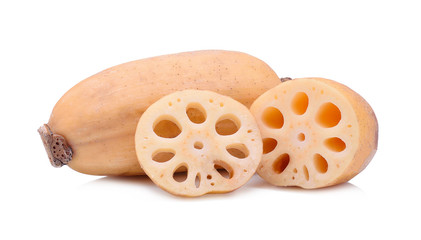 Lotus root isolate on white background