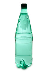 Glass of water on white background