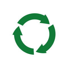 arrow recycle circle organic ecology icon. Isolated and flat illustration. Vector graphic