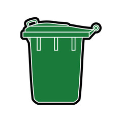 trash recycle organic ecology icon. Isolated and flat illustration. Vector graphic