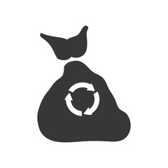 trash recycle organic ecology icon. Isolated and flat illustration. Vector graphic