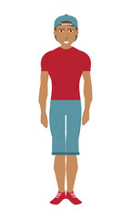 Fototapeta premium flat design single man icon vector illustration