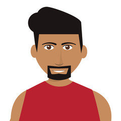 flat design single man icon vector illustration