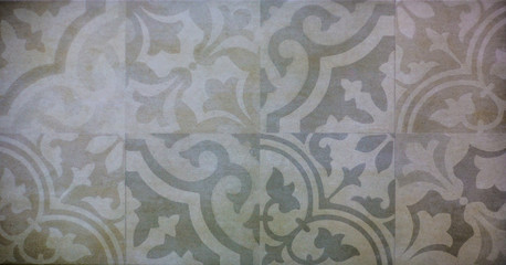 old, shabby tile, East Asian style