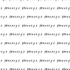 Fototapeta premium Hand Drawn vector seamless pattern made with ink. Brush strokes. Isolated fabric pattern