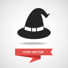 halloween witch hat icon