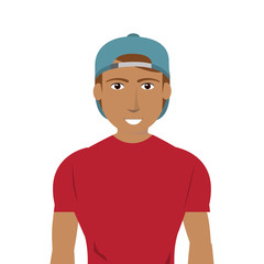 flat design single man icon vector illustration