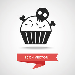 halloween cupcake icon