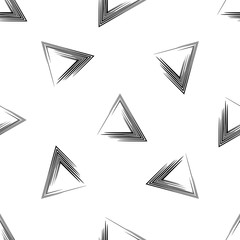 Hand Drawn vector seamless pattern made with ink. Geometric shapes isolated. Fabric texture