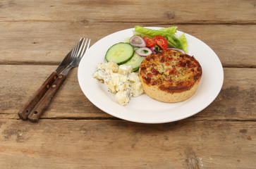 Quiche and salad