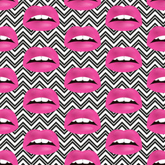 Glamour seamless lip pattern. Vector illustration for fashion design