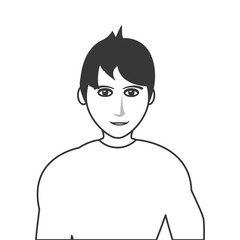 flat design single man icon vector illustration