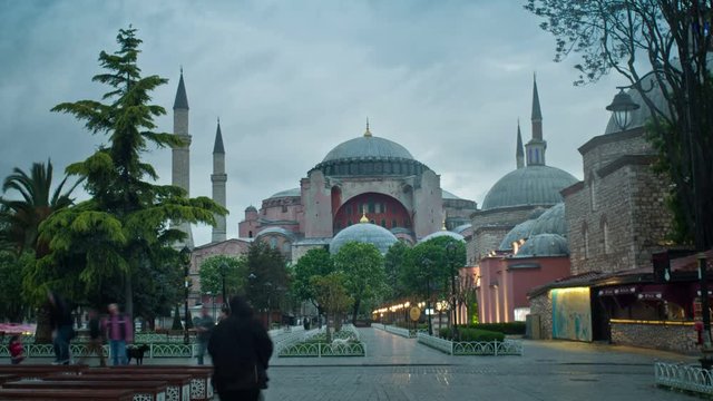 View of Hagia Sofia or Ayasofya in Istanbul, Turkey