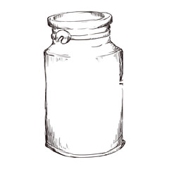 jar sketch mason decoration icon. Isolated and flat illustration. Vector graphic