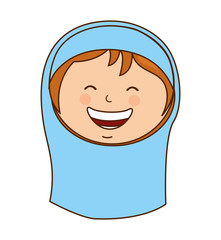 virgin and jesus character icon