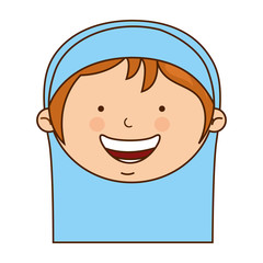 virgin and jesus character icon