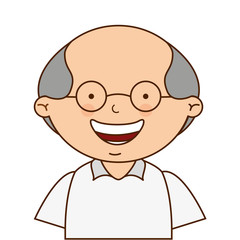 Obraz premium cute grandfather character icon