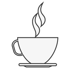 flat design coffee cup icon vector illustration