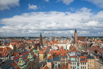 Naklejka na ściany i meble Wrocław / Panorama miasta
