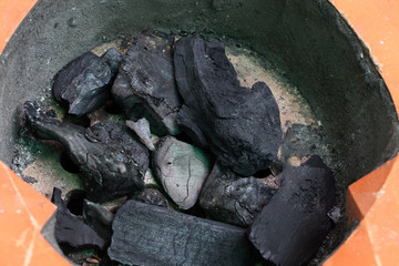 Fototapeta premium Charcoal Stove burning grill