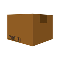 package box delivery shipping icon. Isolated and flat illustration. Vector graphic