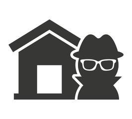 house silhouette insurance icon