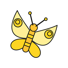 Butterfly Icon in Flat