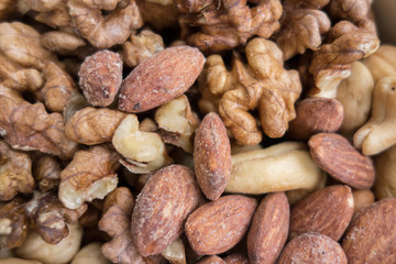 mix of healthy nuts