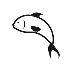 fish sea life marine aquatic swim icon. Isolated and flat illustration. Vector graphic