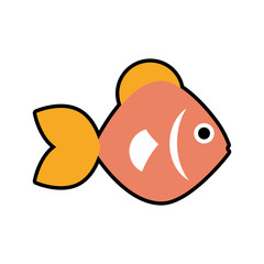 fish sea life marine aquatic swim icon. Isolated and flat illustration. Vector graphic