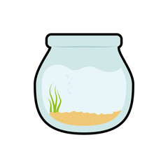 bowl fish pet life marine aquatic swim icon. Isolated and flat illustration. Vector graphic