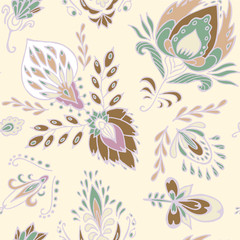 stock vector abstract seamless  pattern. orient floral ornament