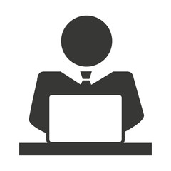 businessman silhouette isolated icon