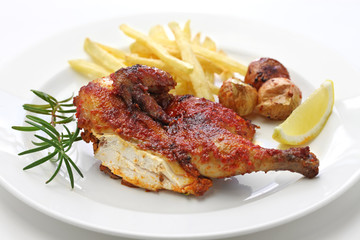 spicy piri piri chicken, portuguese cuisine