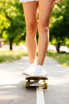 Speeding skateboarding legs 