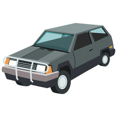 flat design retro car icon vector illustration