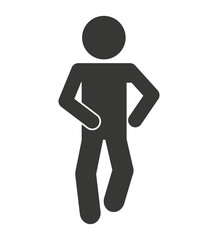 human figure winner goal ribbon icon