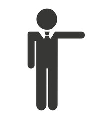 businessman silhouette isolated icon