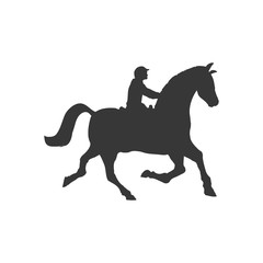 horse animal ridding silhouette sport hobby icon. Isolated and flat illustration. Vector graphic
