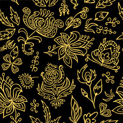 stock vector seamless floral pattern for printing on paper, fabr