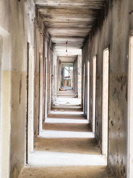 Interior Of An Old Abandoned Soviet Hospital