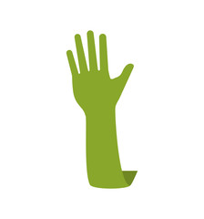 Obraz premium hand human help gesture fingers palm icon. Isolated and flat illustration. Vector graphic