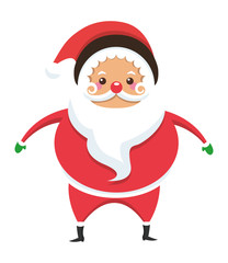 flat design santa claus icon vector illustration