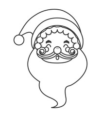 flat design santa claus icon vector illustration