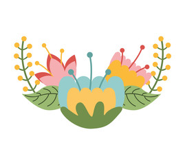 flower floral nature icon
